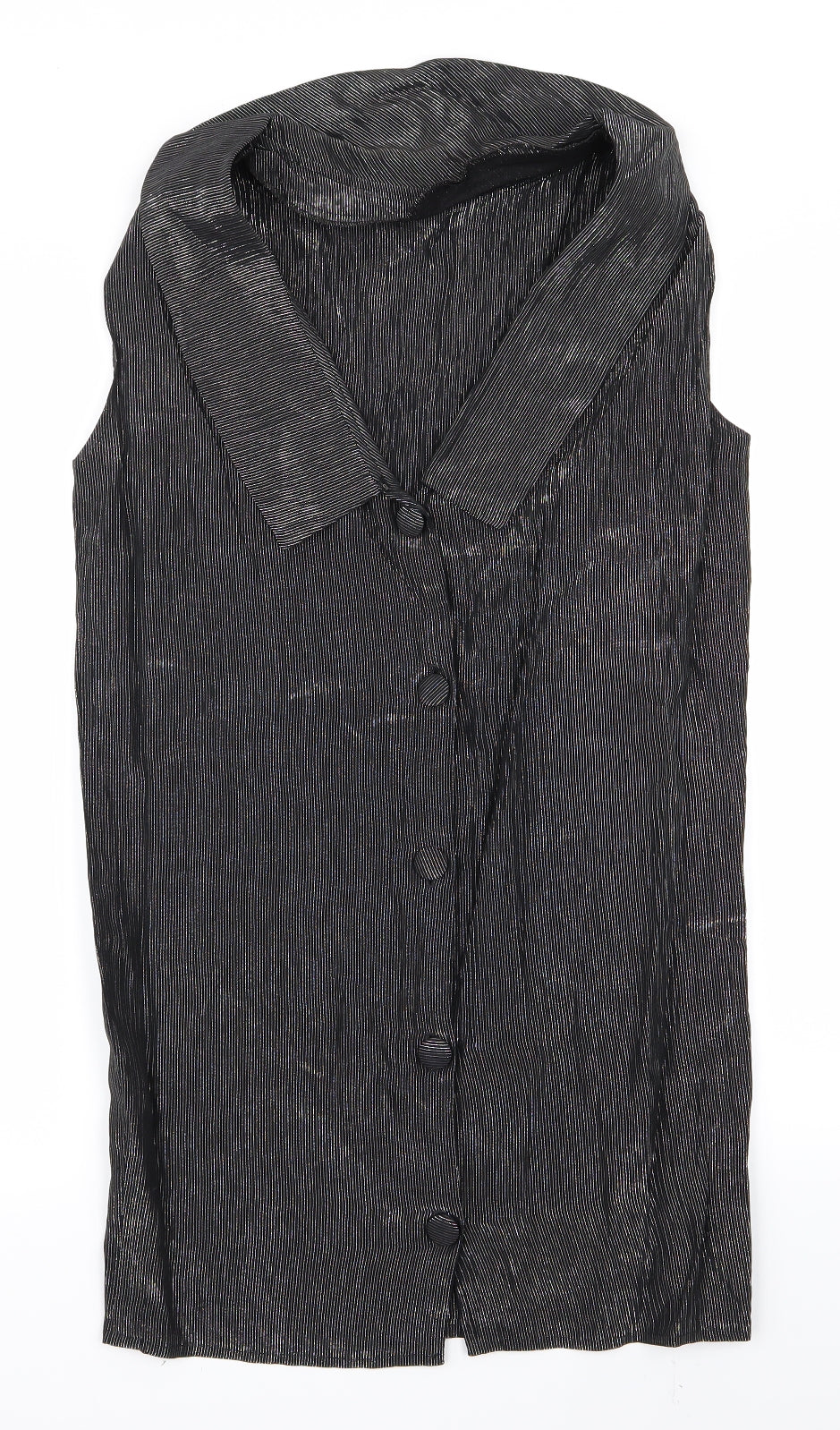 KRISS Womens Grey   Basic Button-Up Size L