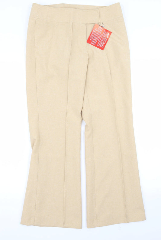 Womens UK Size 10 For Women Regular Fit  Beige Trousers