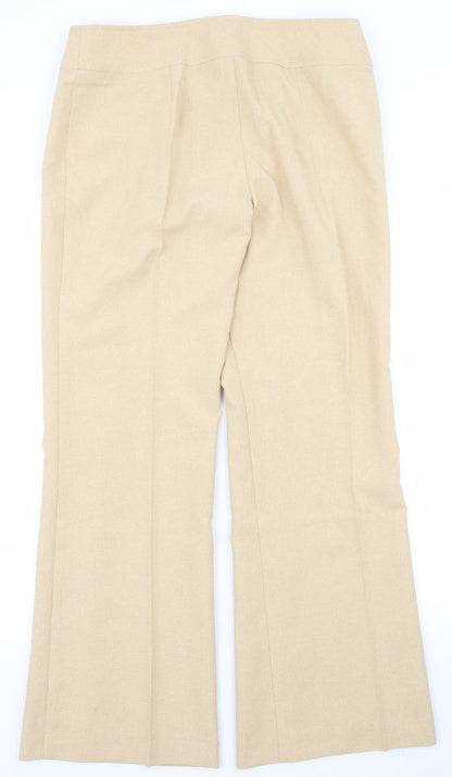 Womens UK Size 10 For Women Regular Fit  Beige Trousers