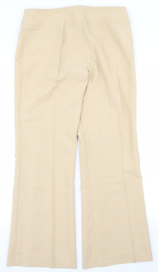 Womens UK Size 10 For Women Regular Fit  Beige Trousers