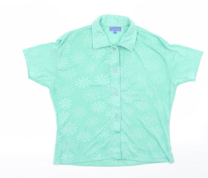 jordanna Mens Green Batik   Polo Size M