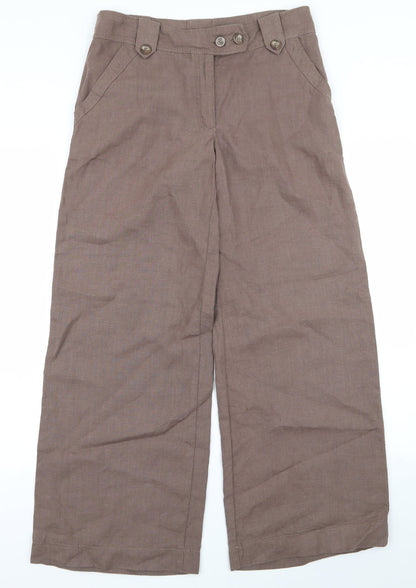 limted Womens Brown   Trousers  Size 8 L27 in