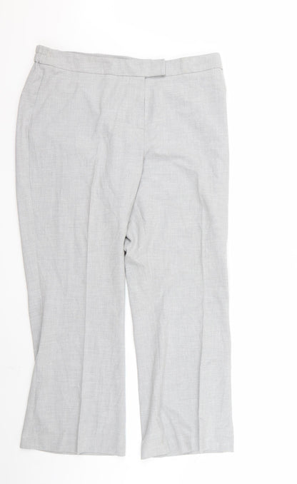 Womens UK Size 16 Preworn Regular Fit  Grey Trousers