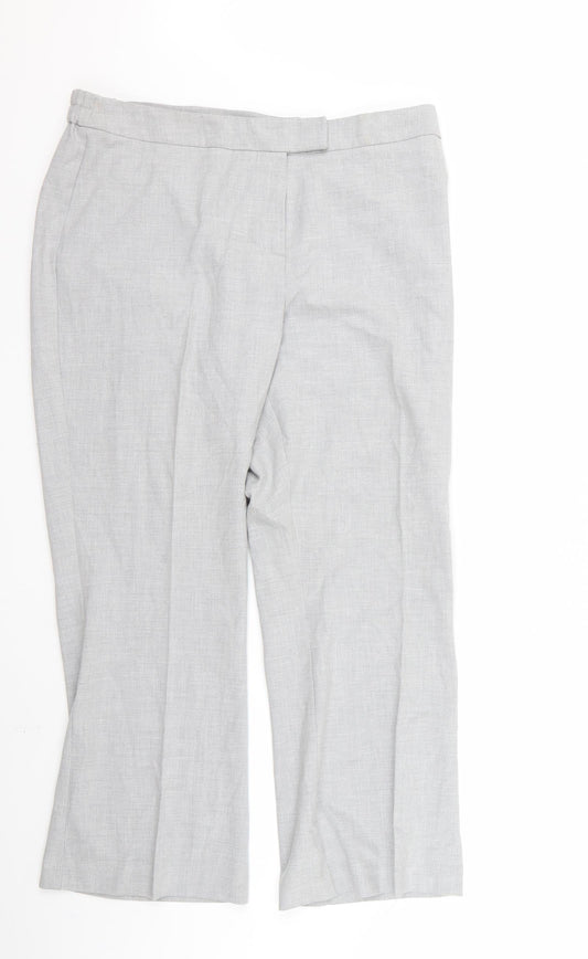 Womens UK Size 16 Preworn Regular Fit  Grey Trousers