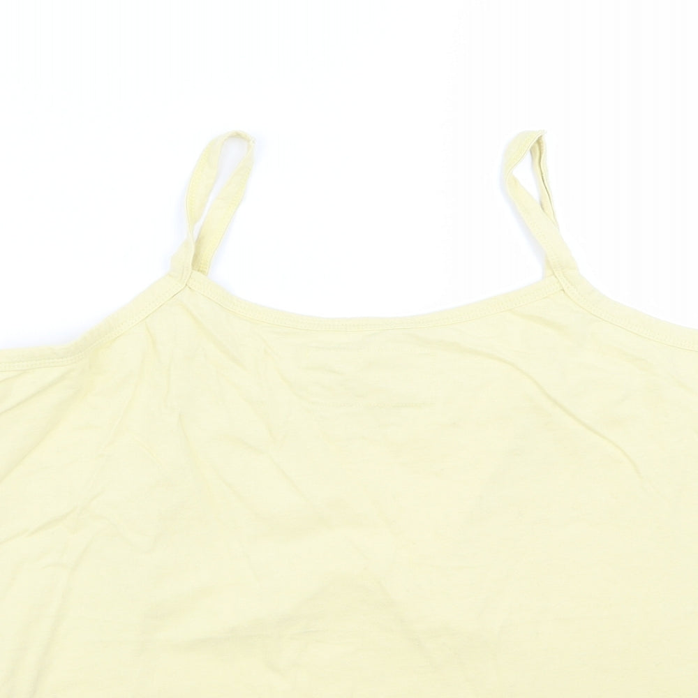 Womens UK Size 12 Preworn Yellow Basic Blouse