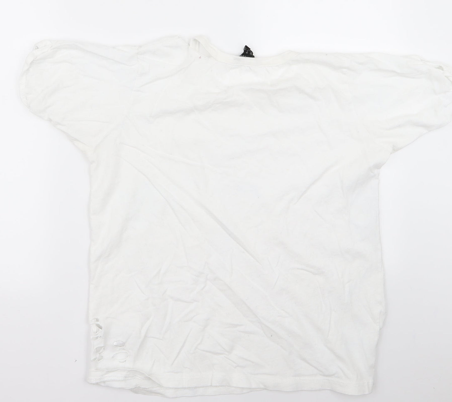 Womens UK Size 12 New Look White Basic T-Shirt