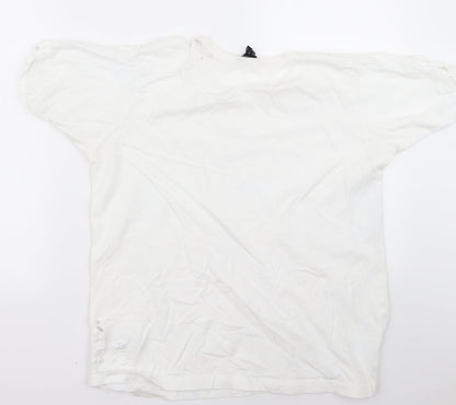 Womens UK Size 12 New Look White Basic T-Shirt