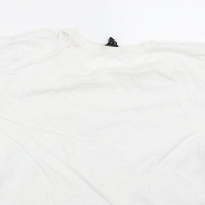 Womens UK Size 12 New Look White Basic T-Shirt