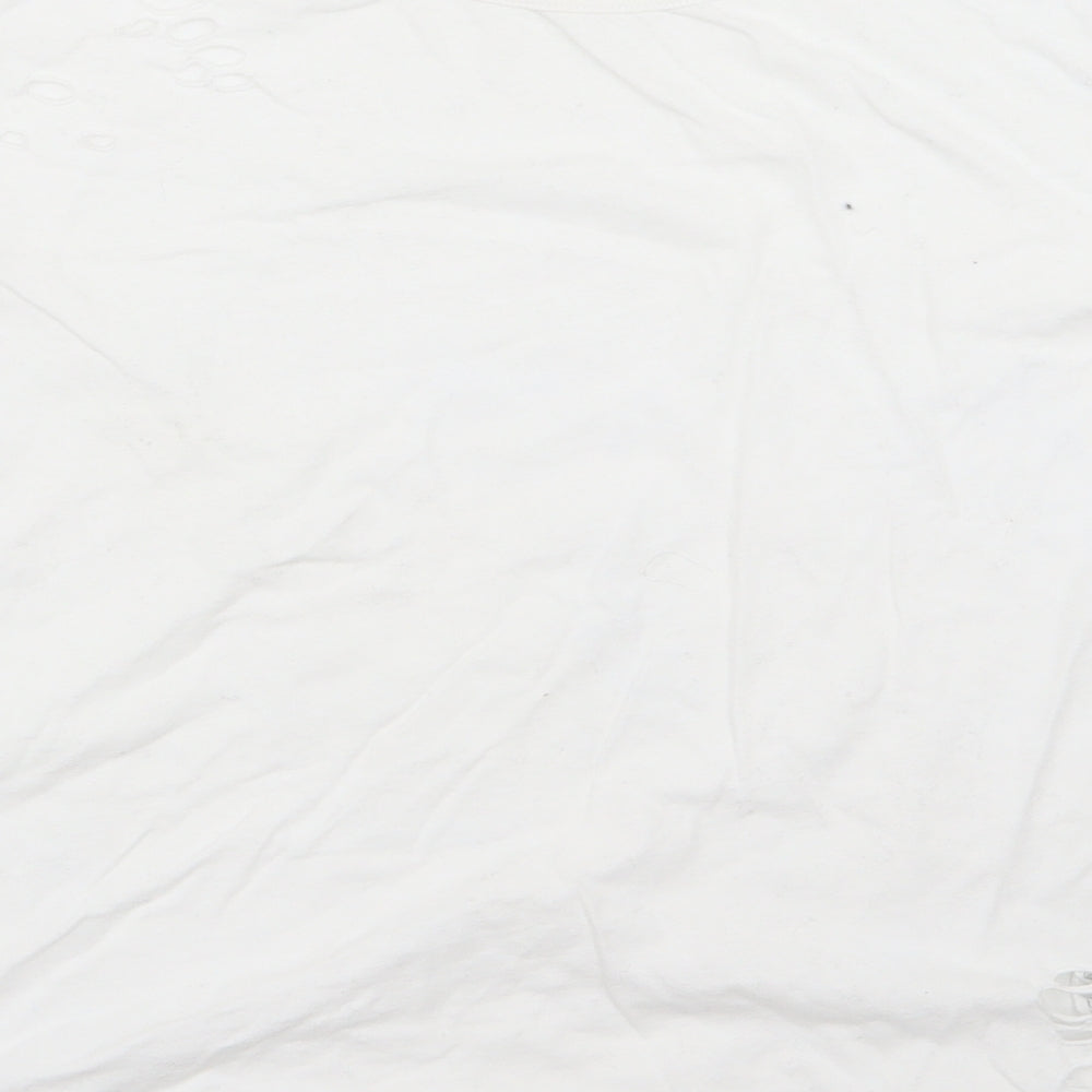 Womens UK Size 12 New Look White Basic T-Shirt