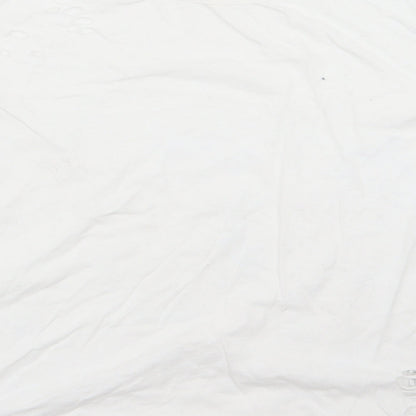 Womens UK Size 12 New Look White Basic T-Shirt