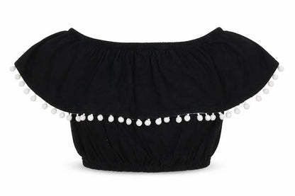 Womens UK Size 6 Primark Black Cropped Tank