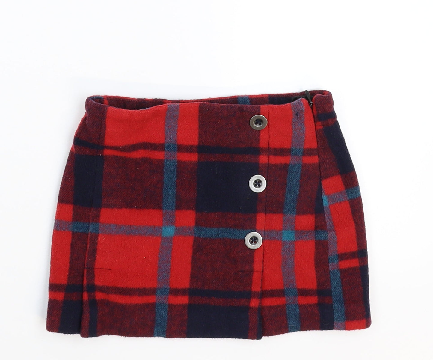 NEXT Girls Red Check  Mini Skirt Size 4 Years