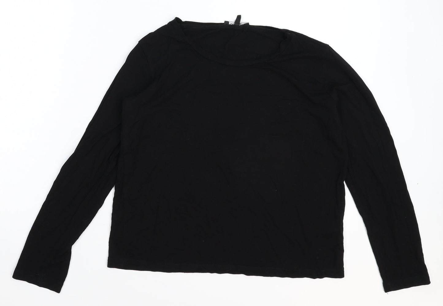 Boohoo Womens Black   Basic T-Shirt Size 8