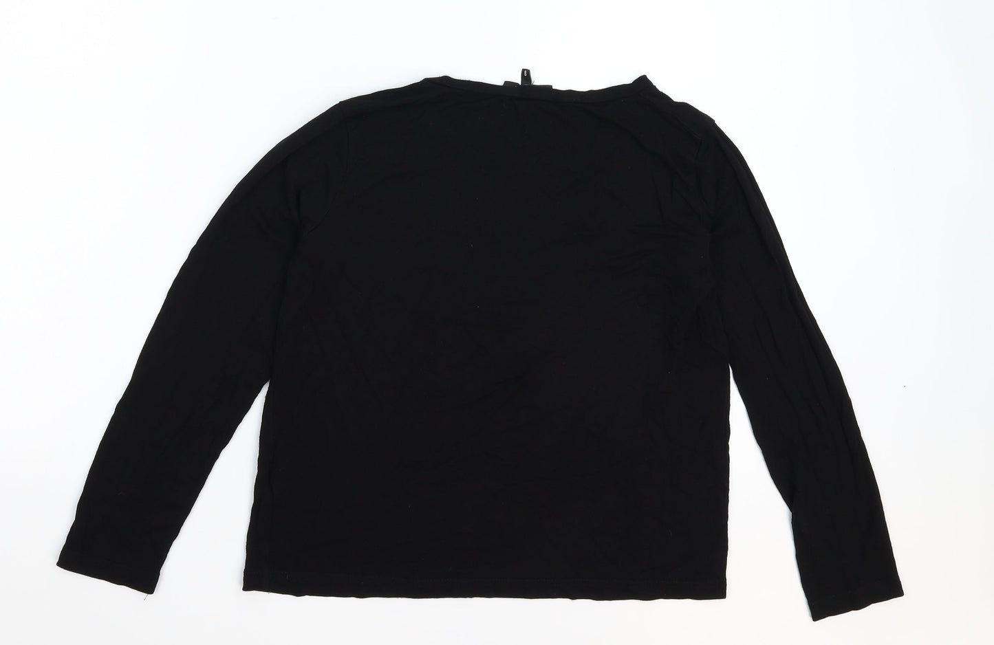 Boohoo Womens Black   Basic T-Shirt Size 8