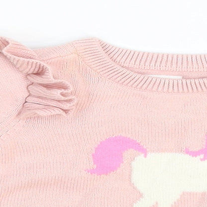 Gap Girls Pink  Knit Pullover Jumper Size 3-6 Months