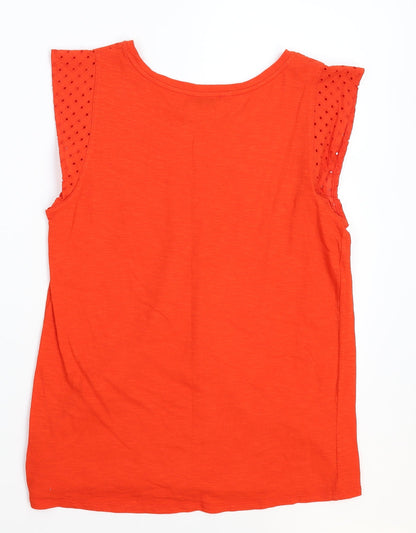 Papaya Womens Orange   Basic T-Shirt Size 10