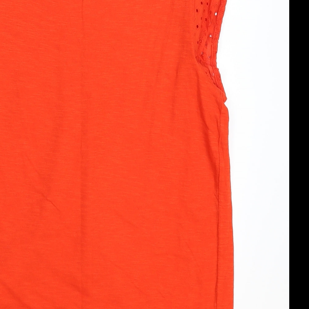 Papaya Womens Orange   Basic T-Shirt Size 10