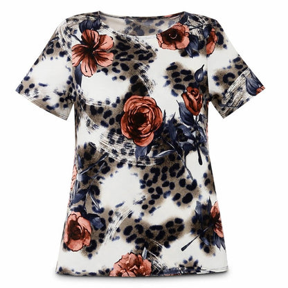 Womens UK Size 12 Saloos Multicoloured Basic T-Shirt