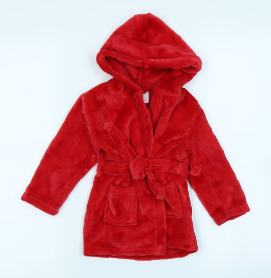 Primark Baby Red Solid  Kaftan Robe Size 12-18 Months