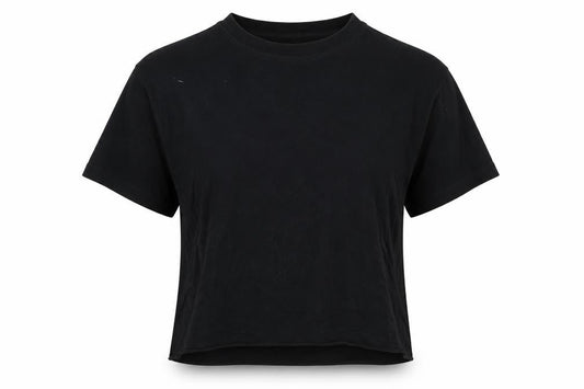 Casual Classics Womens Black   Cropped T-Shirt Size M