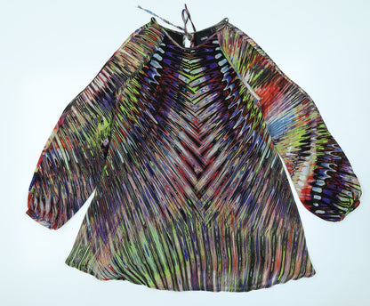 ASOS Womens Black Tie Dye  A-Line  Size 8