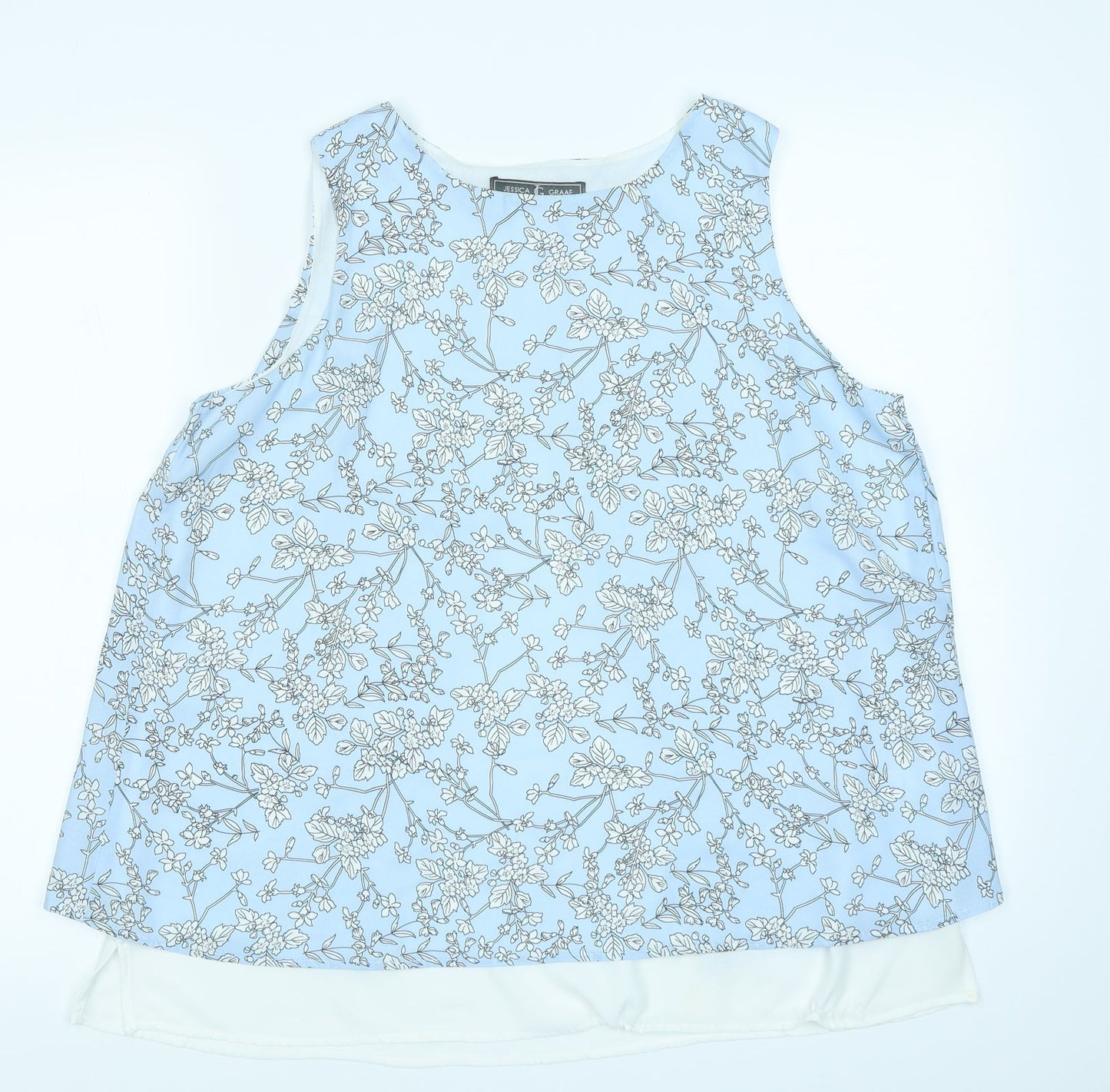 Womens UK Size S Jessica Graaf Blue Basic Blouse