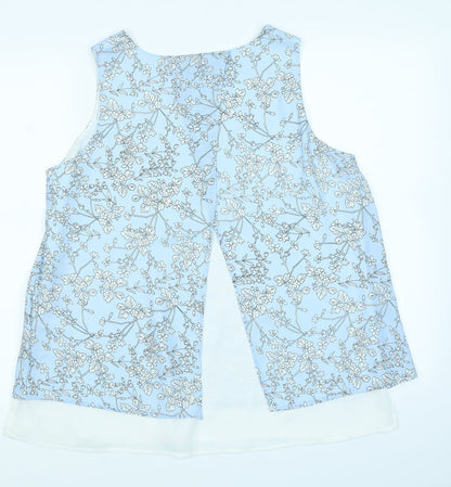 Womens UK Size S Jessica Graaf Blue Basic Blouse