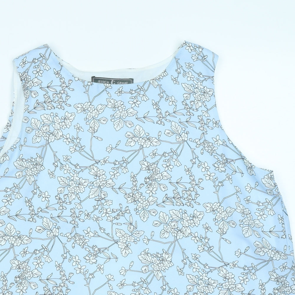 Womens UK Size S Jessica Graaf Blue Basic Blouse