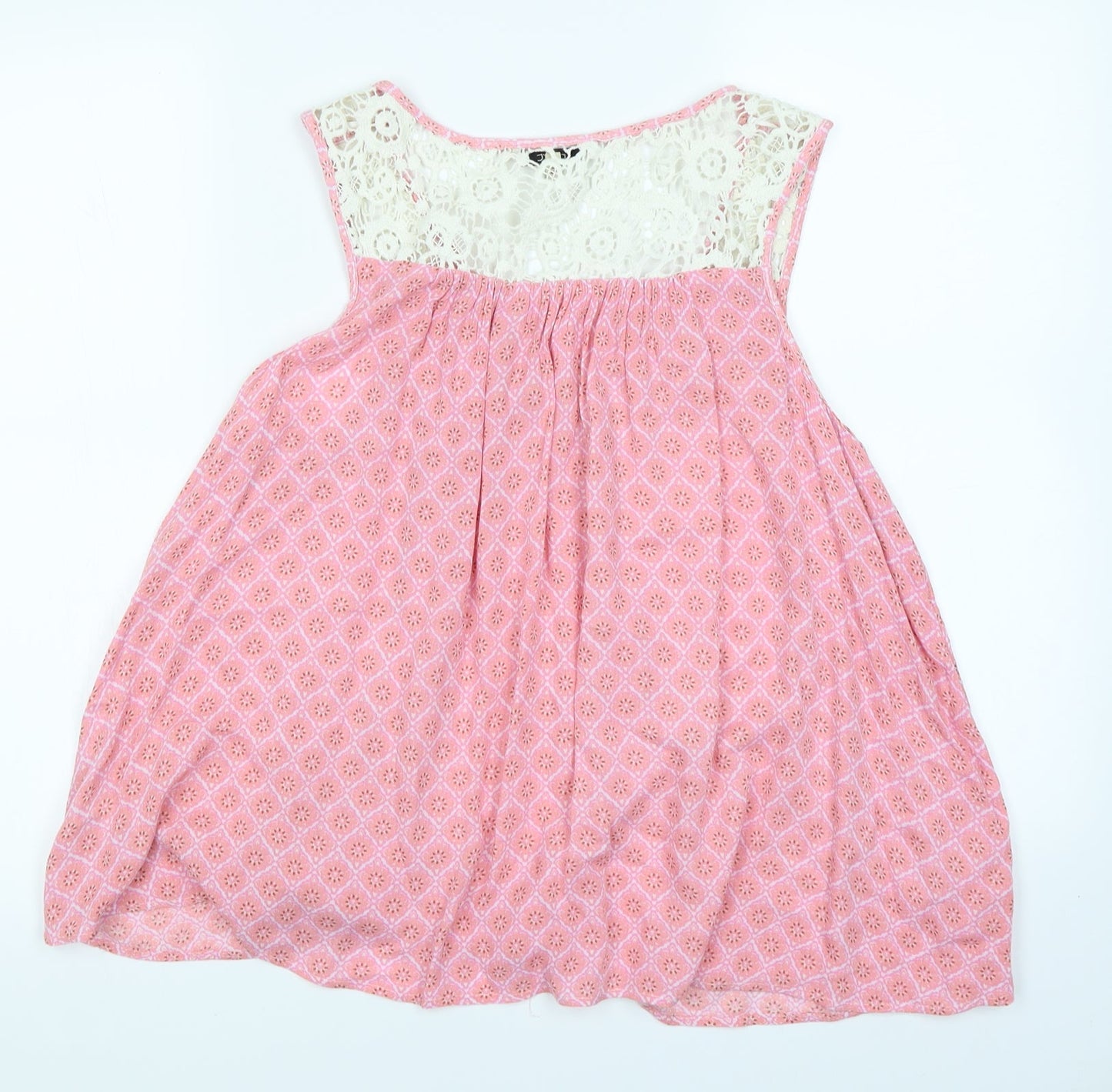 Womens UK Size 10 NEXT Pink Basic Tank