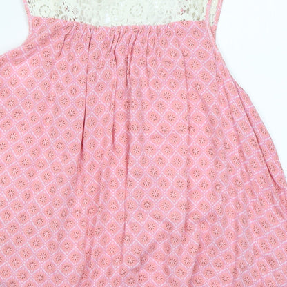 Womens UK Size 10 NEXT Pink Basic Tank
