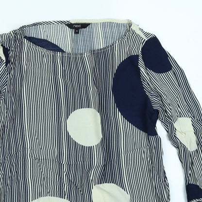 NEXT Womens Blue Striped  Basic Blouse Size 10