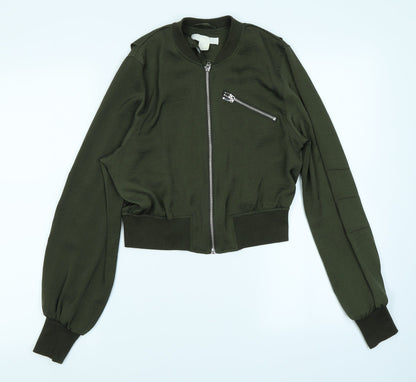 Womens UK Size 6 H&M Green Jacket