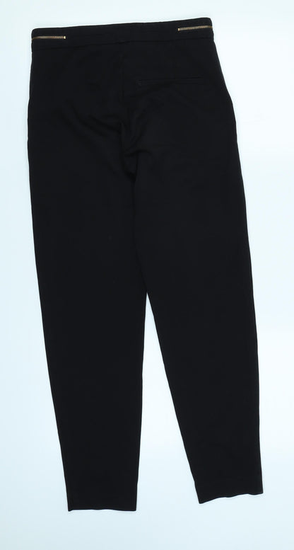Womens UK Size 4 H&M Regular Fit  Black Trousers