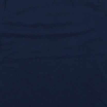 Womens UK Size 10 Anne De Lancay Blue Basic T-Shirt