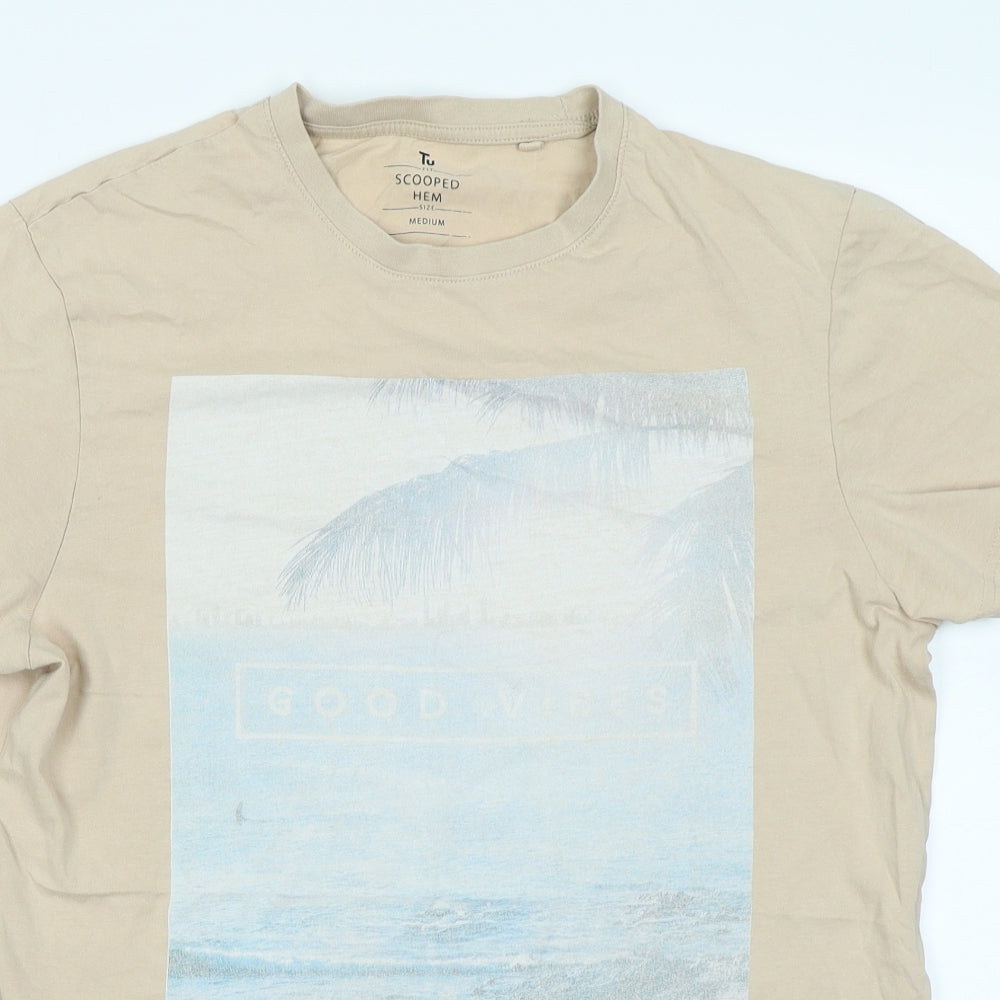 TU Mens Brown    T-Shirt Size M