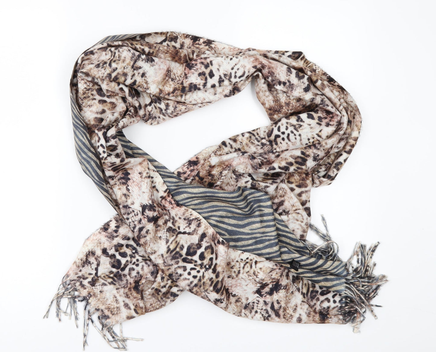 Preworn Womens Multicoloured Animal Print   Scarf   - reversible