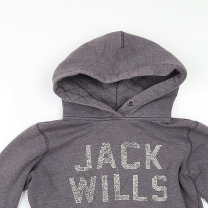 Womens UK Size 8 Jack Wills Grey Pullover Hoodie