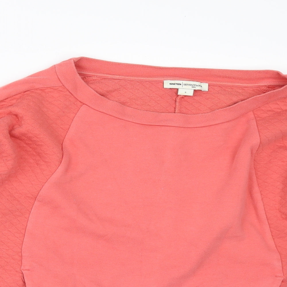 NINETEEN TWENTY ONE Womens Orange   Pullover Sweatshirt Size S