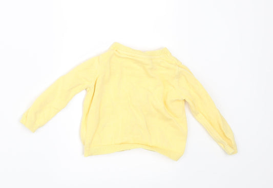 NEXT Girls Yellow   Cardigan Jumper Size 3-6 Months