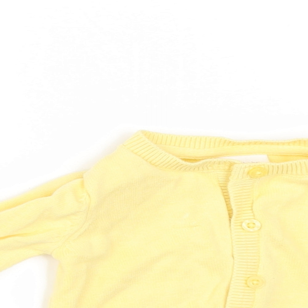 NEXT Girls Yellow   Cardigan Jumper Size 3-6 Months