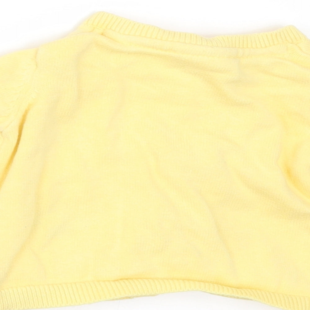 NEXT Girls Yellow   Cardigan Jumper Size 3-6 Months