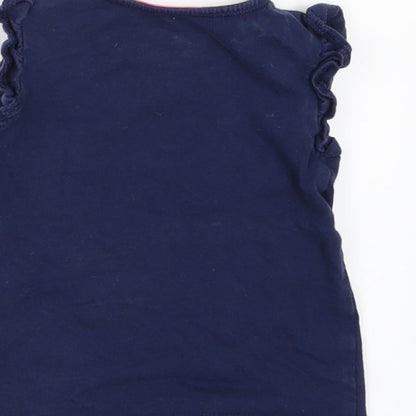 F&F Girls Blue   Basic T-Shirt Size 6-9 Months