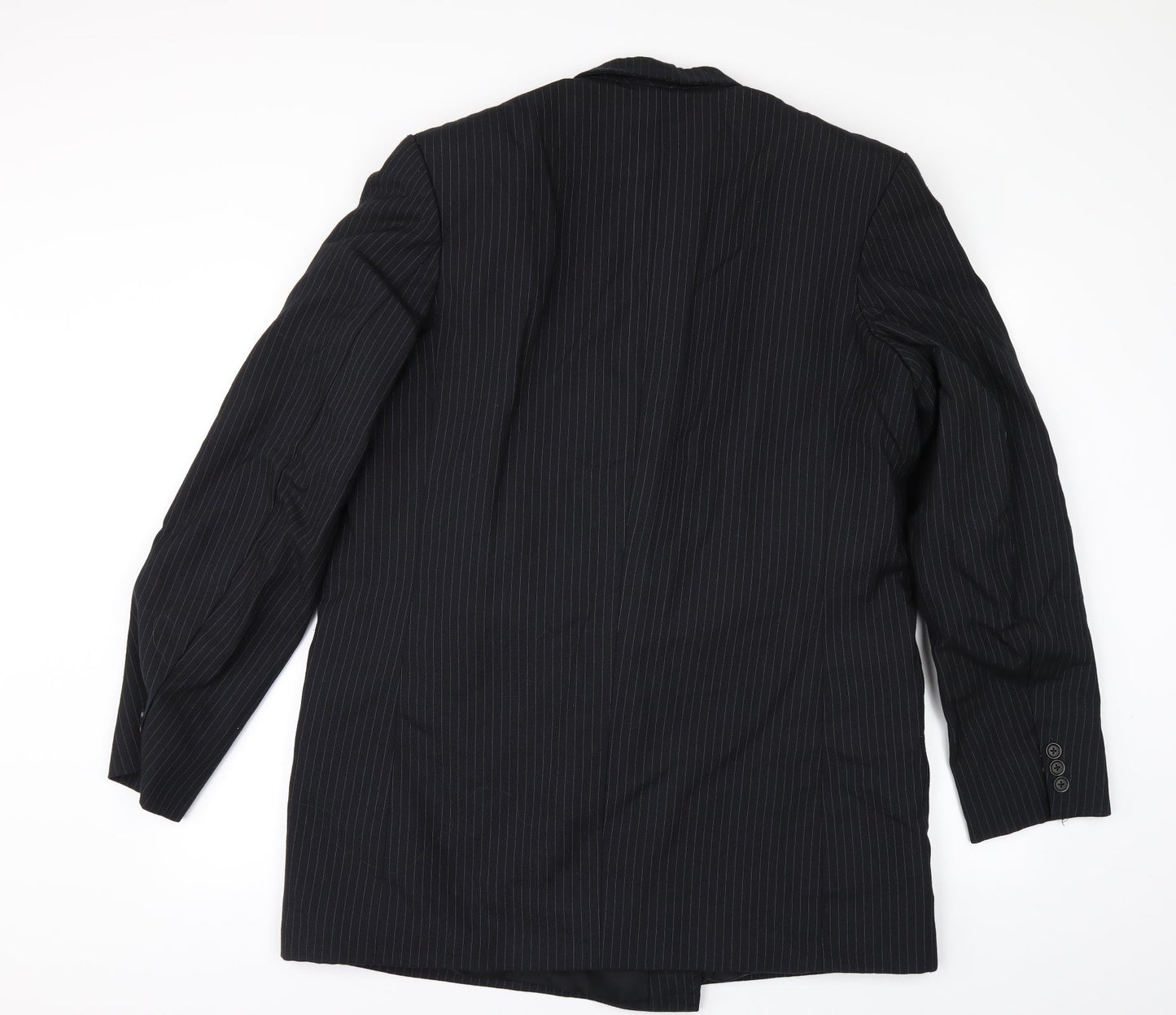 cerrti de la 191 Mens Black Striped  Jacket Suit Jacket Size 42