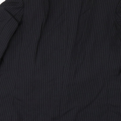 cerrti de la 191 Mens Black Striped  Jacket Suit Jacket Size 42
