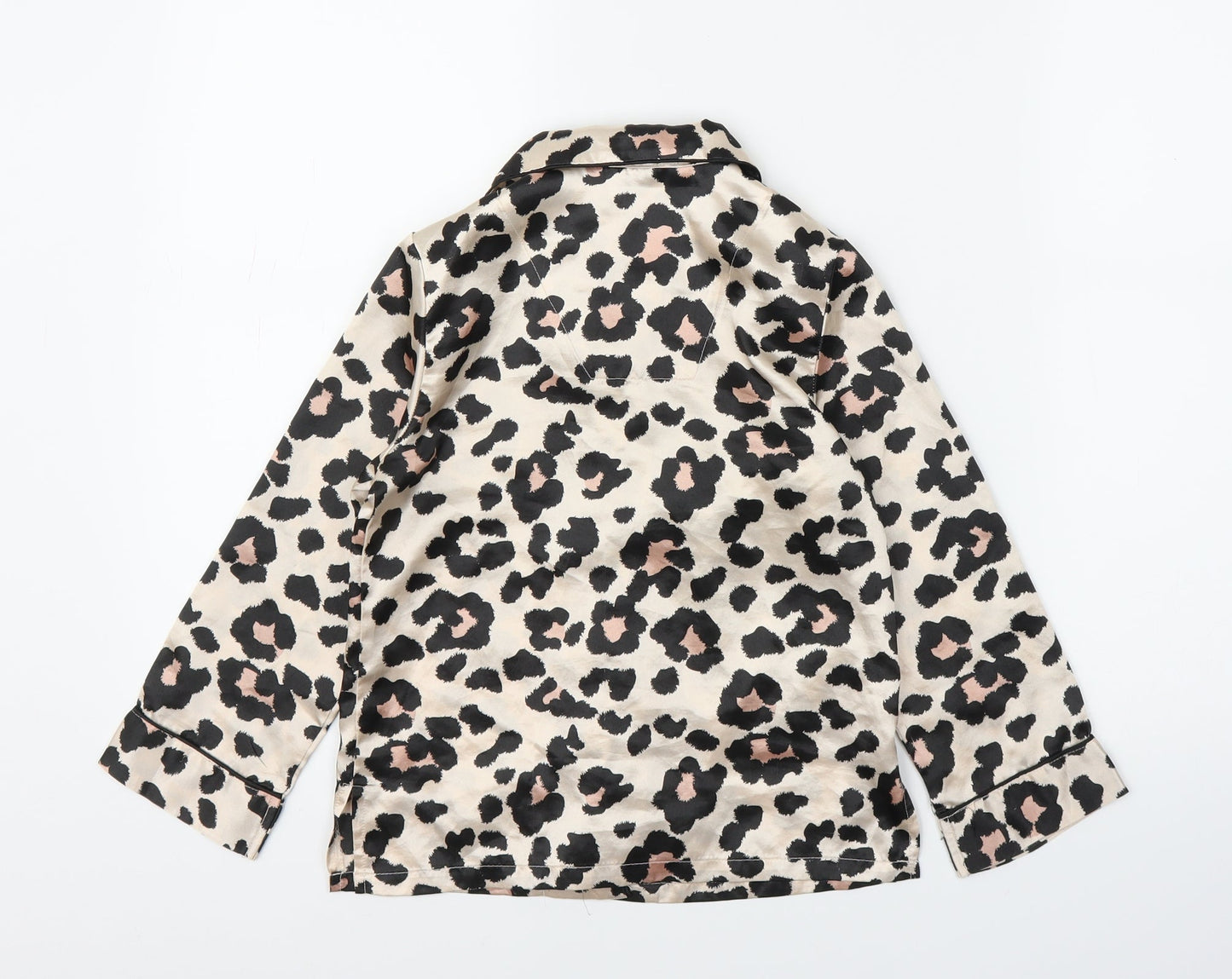 Very Girls Beige Animal Print  Top Pyjama Top Size 6-7 Years  - Leopard print