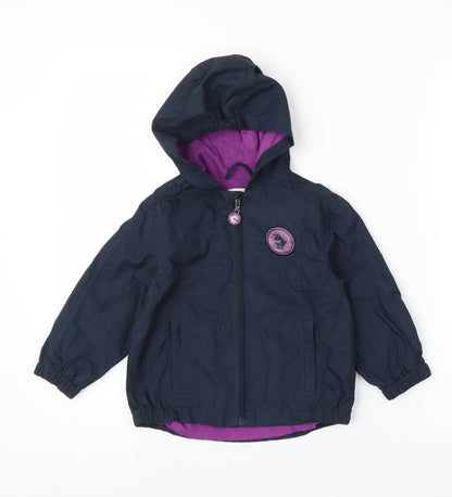 Vertbaudet Girls Blue   Parka Coat Size 3 Years