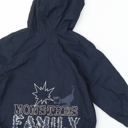 Vertbaudet Girls Blue   Parka Coat Size 3 Years