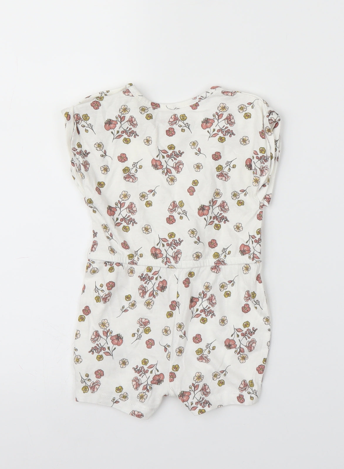 Primark Girls White Floral  Romper One-Piece Size 3-6 Months