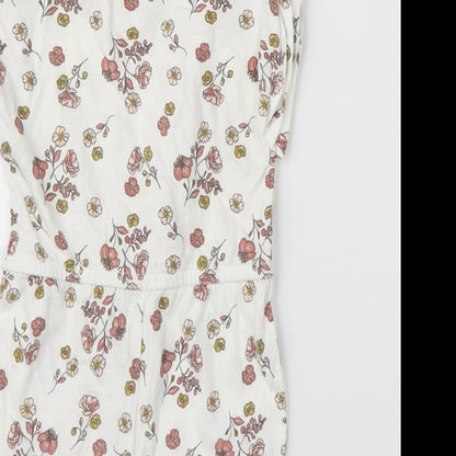 Primark Girls White Floral  Romper One-Piece Size 3-6 Months