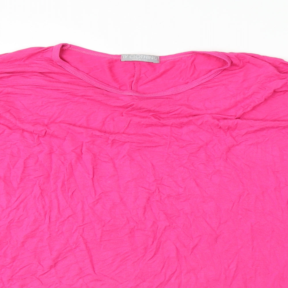 Womens UK Size L LV Clothing Pink Basic Blouse